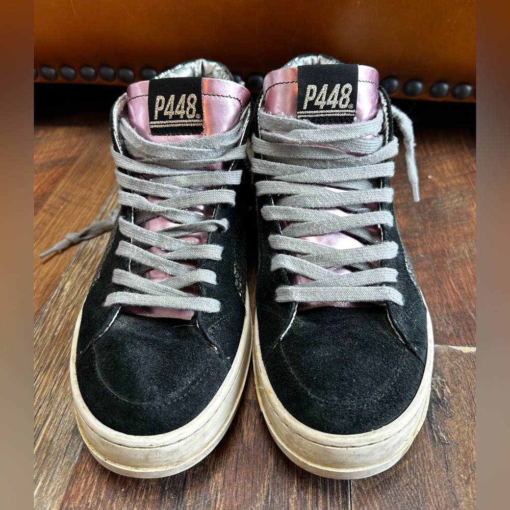 Black and silver High top P448 sneakers